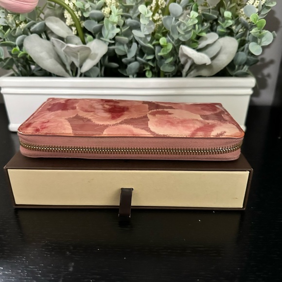 Louis Vuitton Monogram Vernis Ikat Pink Flower Zippy Wallet EXCELLENT Condition - Picture 5 of 11